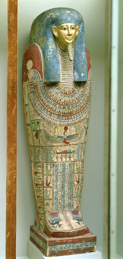 Ataúd interior de Djeho, hijo de Psamético, de Akhmim, c.250 a.C. de Egyptian Ptolemaic Period